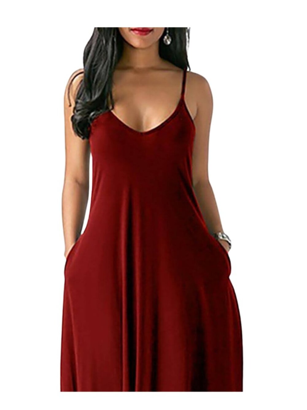 Plus Women's Maxi Dress W/ Pockets Sz 3xl